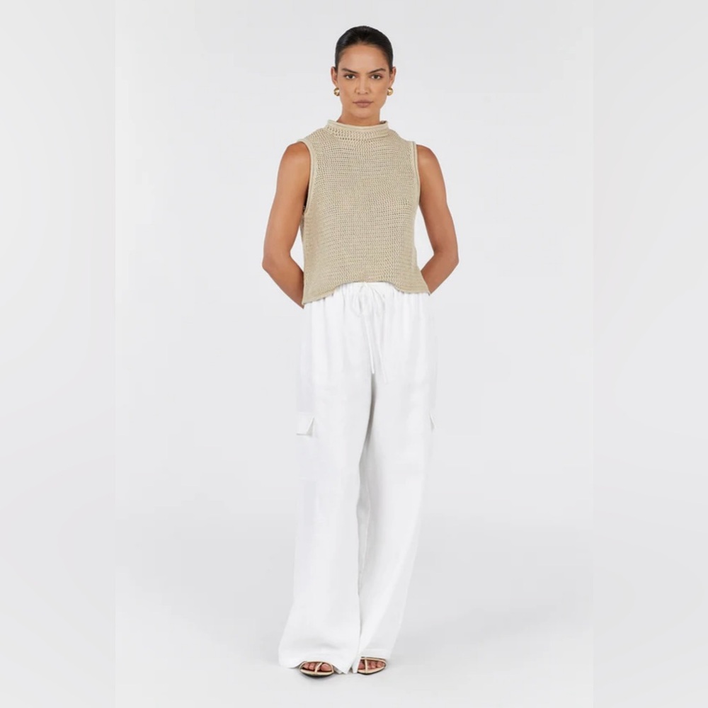 DISSH Cream Knit Top (Zadie natural crochet top)